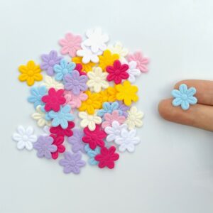 Mini Florzinha Tecido Prensado - 50 unidades