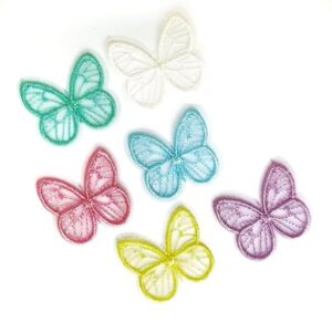 Borboleta de Voal bordada na Linha - Unidade